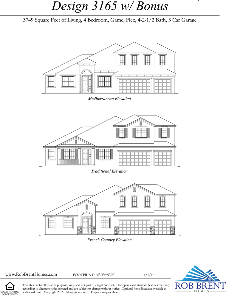 The Bellevue elevations with bonus